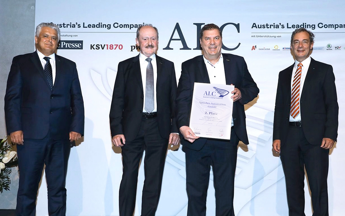 Toller 2. Platz beim Austria's Leading Companies Award Sprecher Automation Sprecher Automation